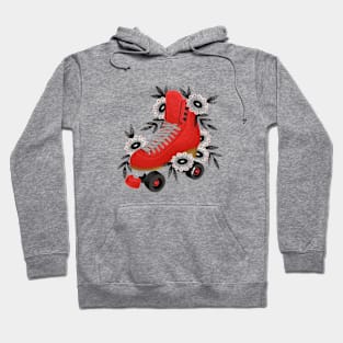 roller skates illustration Hoodie